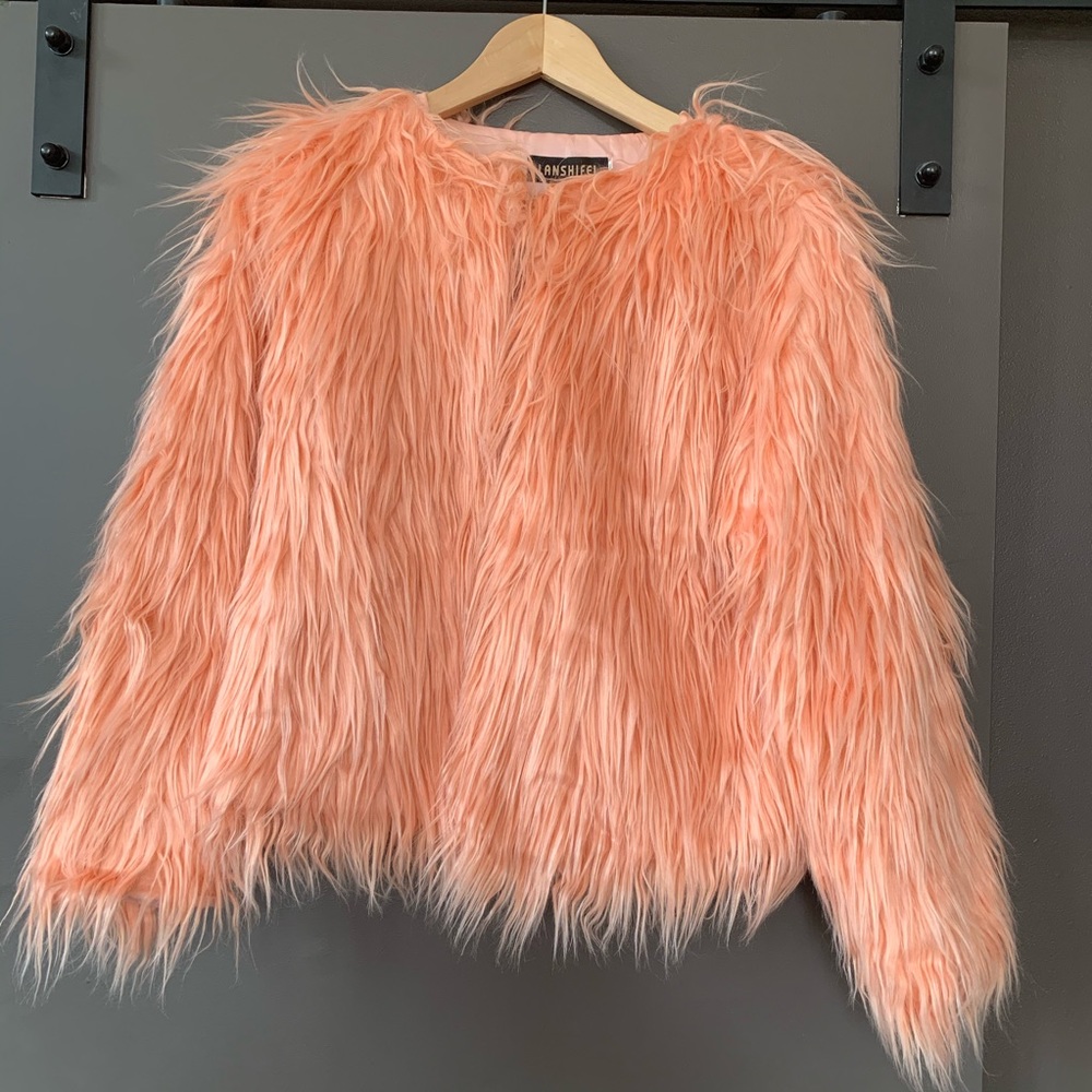 Pink fun fur jacket